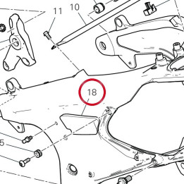 Panneau insonorisant droit — réf. 48611361A | Ducati Store