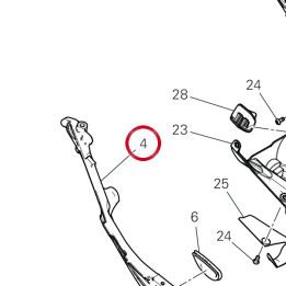 Cadre arrière droit noire — réf. 47112222AB | Ducati Store