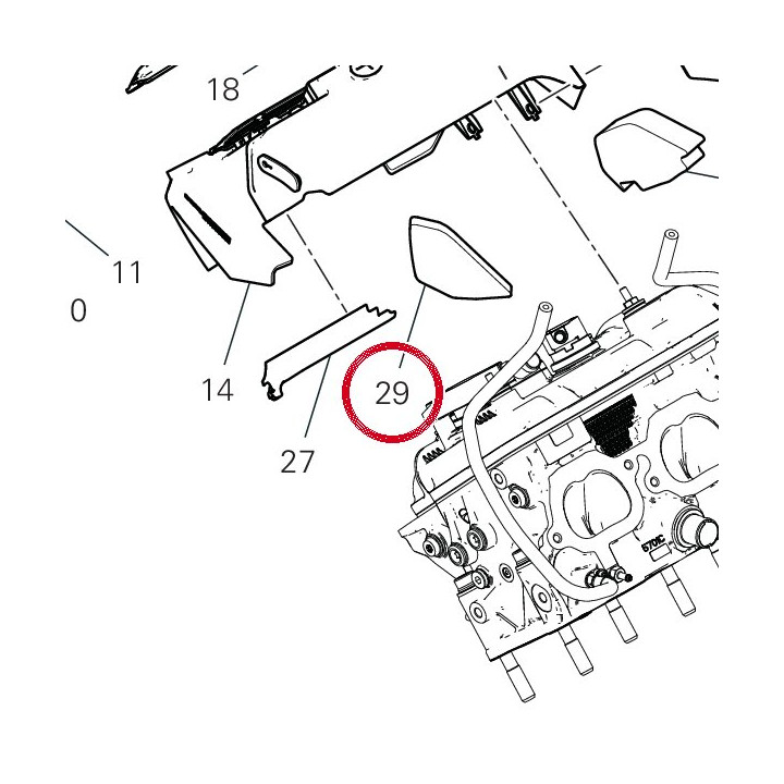 Panneau insonorisant droit — réf. 48613421A | Ducati Store