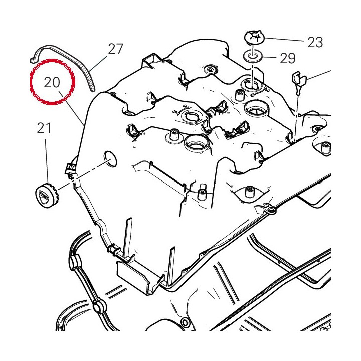 Couvercle airbox supérieur — réf. 4421A961A | Ducati Store