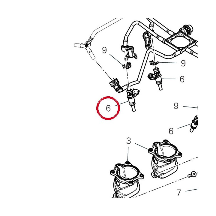 Injector inférieur 28040551B — réf. 28040551B | Ducati Store