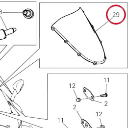 Pare-Brise 48711531AA — réf. 48711531AA | Ducati Store