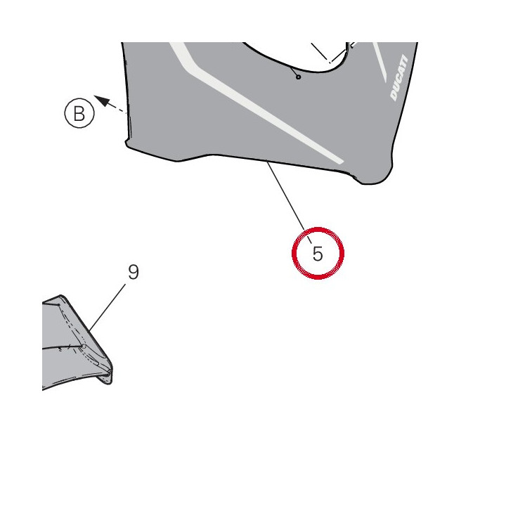 Capot avant 48115191BA — réf. 48115191BA | Ducati Store