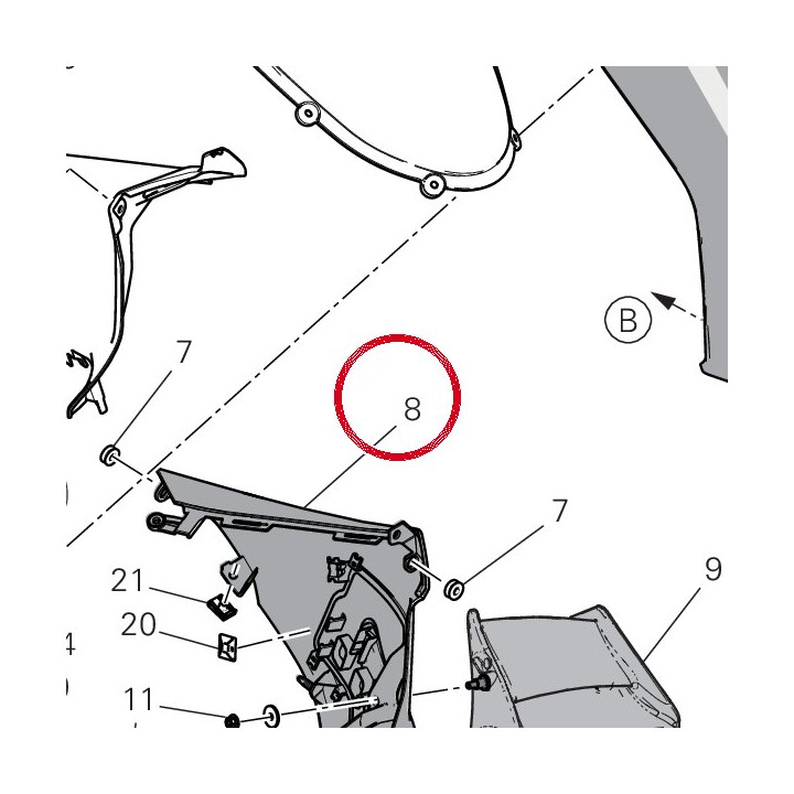 Cupolino inferiore — réf. 48115201BA | Ducati Store