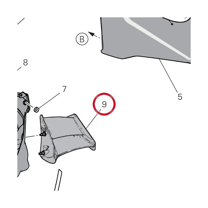 Ala sinistra 4801K811BA — réf. 4801K811BA | Ducati Store