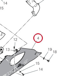 Demi-Carene inférieur — réf. 4801K612BA | Ducati Store