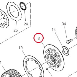 Mozzo posteriore 19611171A — réf. 19611171A | Ducati Store