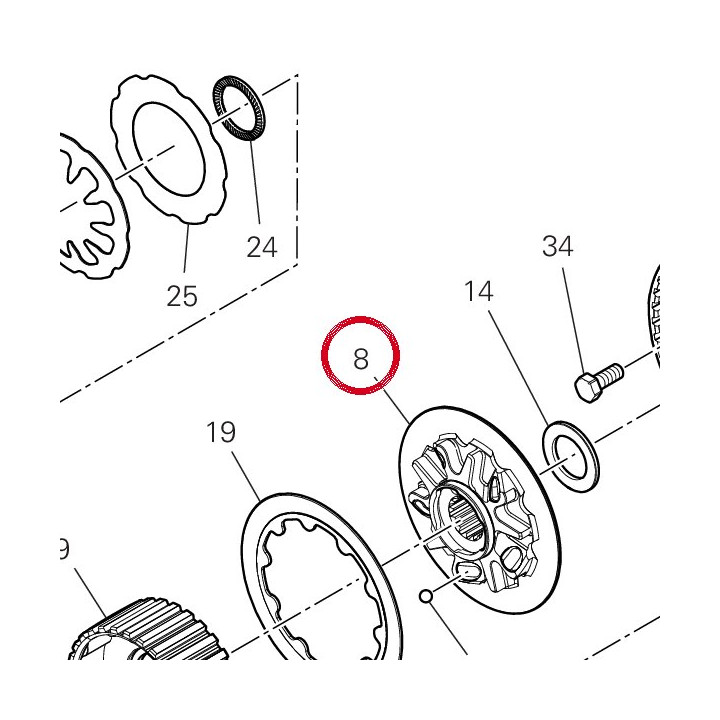 Mozzo posteriore 19611171A — réf. 19611171A | Ducati Store