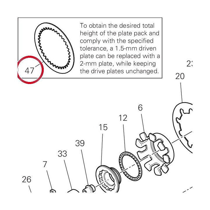 Disque mene epaisseur 2 — réf. 19014791A | Ducati Store