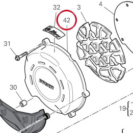 Couvercle protection — réf. 24311541B7 | Ducati Store