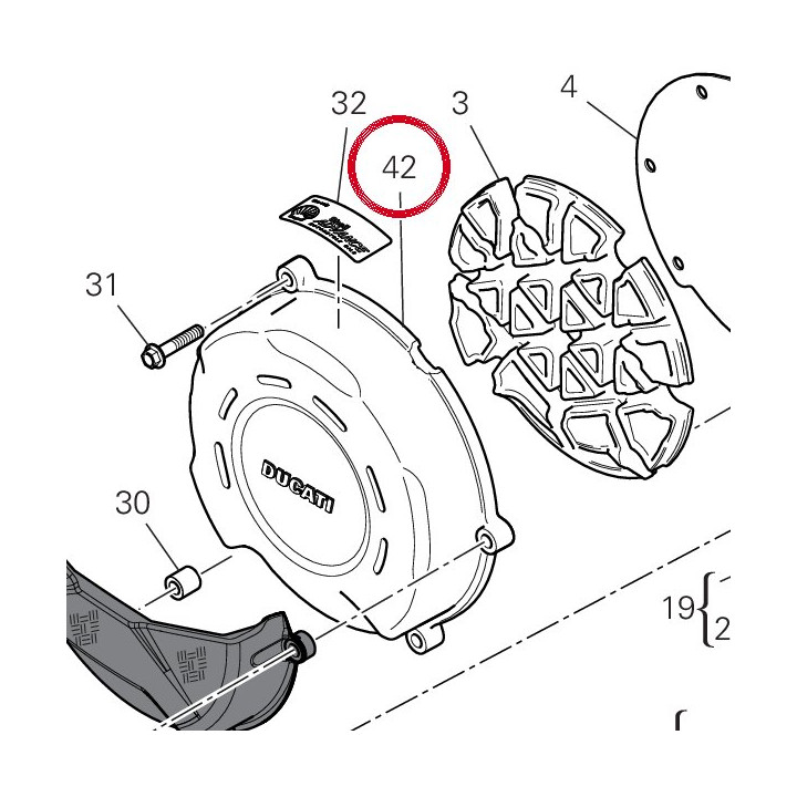 Couvercle protection — réf. 24311541B7 | Ducati Store