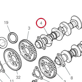 Arbre À cames admission — réf. 14816561A | Ducati Store