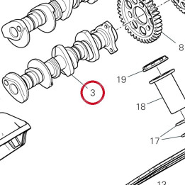 Arbre À cames échappement — réf. 14816831A | Ducati Store