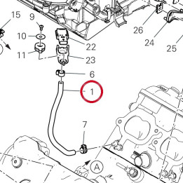 Tuyau avant gauche 93513101A — réf. 93513101A | Ducati Store