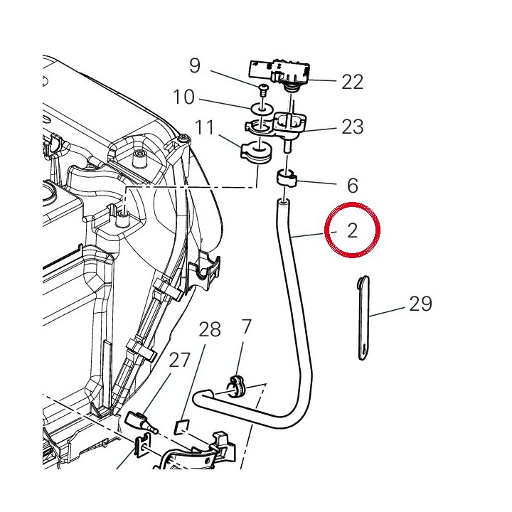 Tuyau avant droit 93513111A — réf. 93513111A | Ducati Store