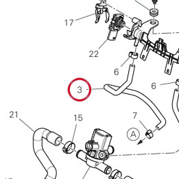 Tuyau arrière gauche — réf. 93513122A | Ducati Store