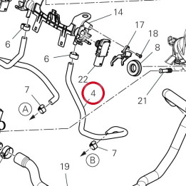 Tuyau arrière droit — réf. 93513131A | Ducati Store