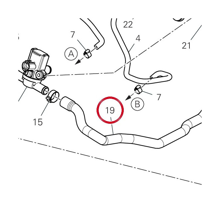 Tuyau air devant 87611611A — réf. 87611611A | Ducati Store