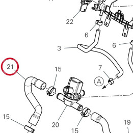 Tuyau air arrière 87611601A — réf. 87611601A | Ducati Store