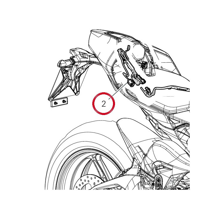 Faisceau arrière 500 h/g — réf. 5101P302C | Ducati Store