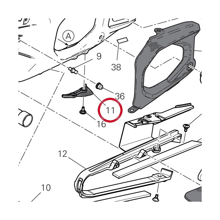 Aileron Cache-Chaîne — réf. 44610771AA | Ducati Store