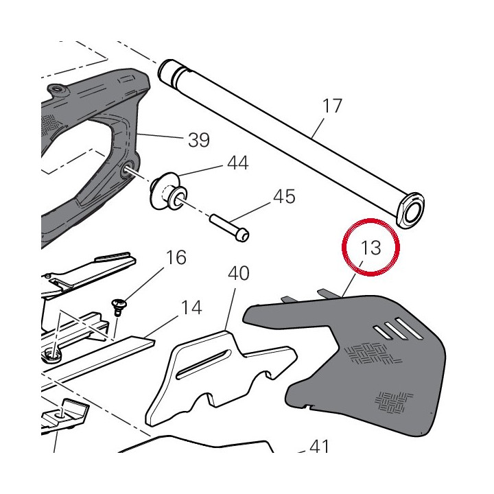 Carb. swingarm boot prot. — réf. 4601S561BA | Ducati Store