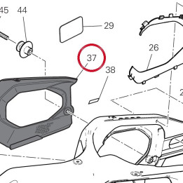 Assieme cover dx carbonio — réf. 460PS691BA | Ducati Store