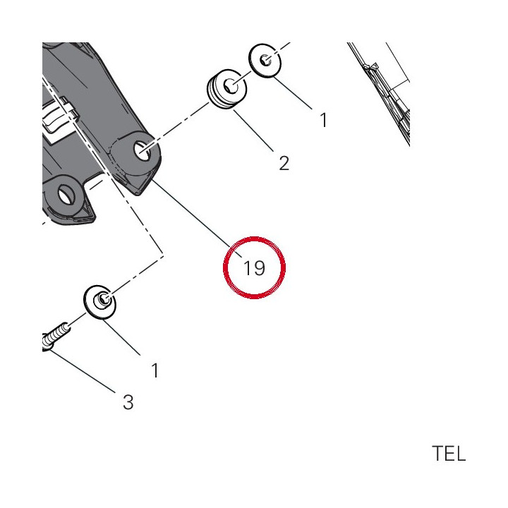 Support bavette — réf. 561P6601BA | Ducati Store