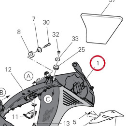 Protection radiateur — réf. 4841D003BA | Ducati Store
