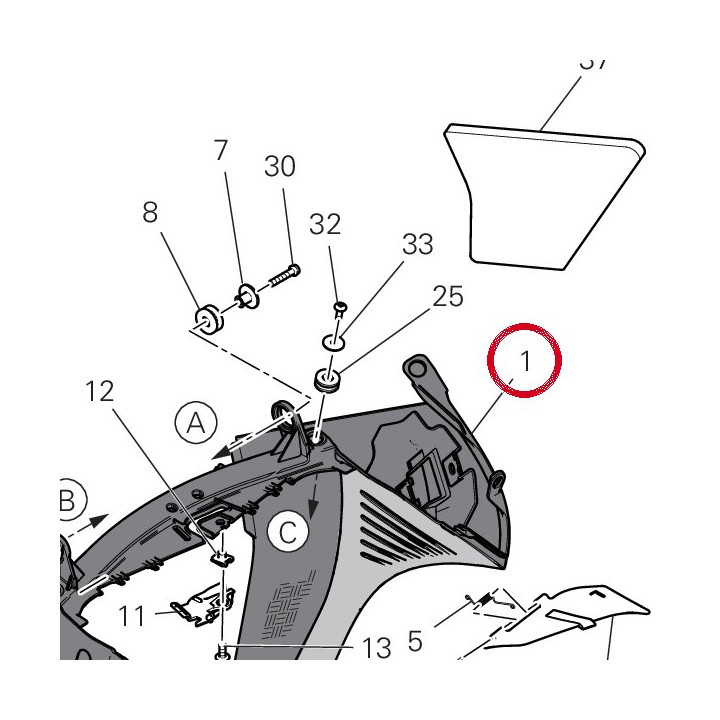 Protection radiateur — réf. 4841D003BA | Ducati Store