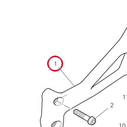 Support gauche 8291R312AB — réf. 8291R312AB | Ducati Store