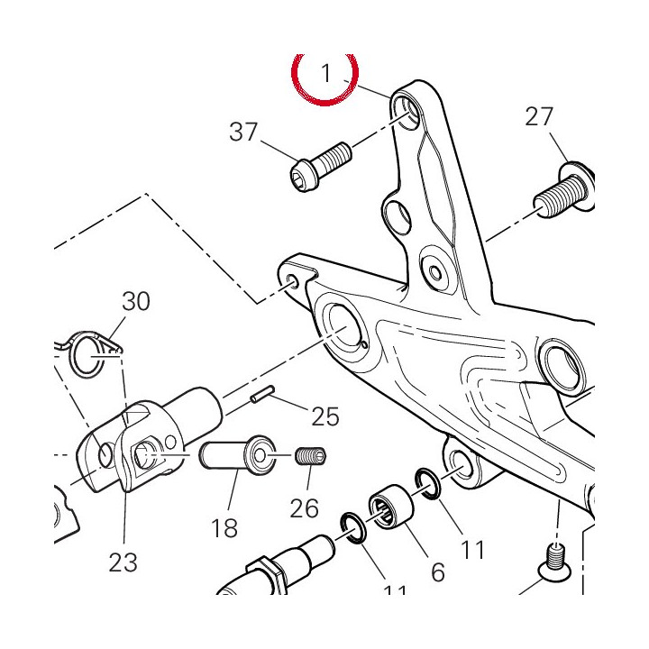 Plaque D. avant 96212871CB — réf. 96212871CB | Ducati Store