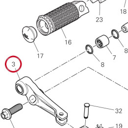 Ensemble levier frein — réf. 96212891BB | Ducati Store