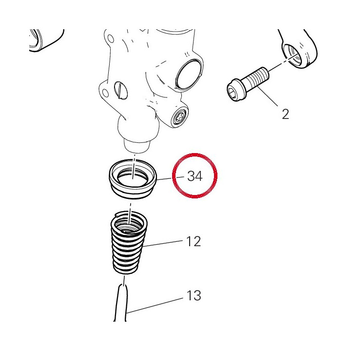 Douille pivot 96212951A — réf. 96212951A | Ducati Store