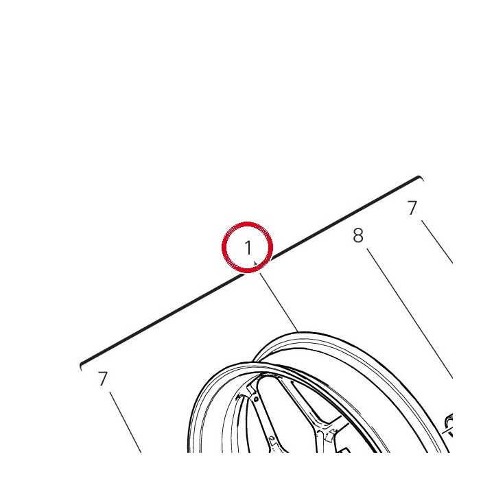 Jante roue av. 50123091AA — réf. 50123091AA | Ducati Store