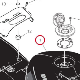 Réservoir carburant — réf. 58613692AA | Ducati Store