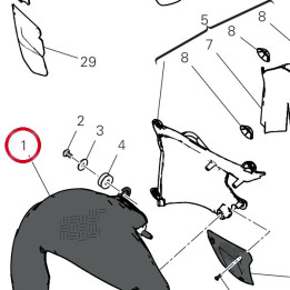 Pare-Chaleur arrière — réf. 4601P501BA | Ducati Store