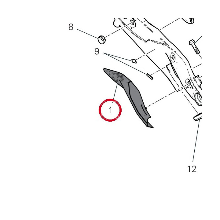 Couvercle droit 48217711BA — réf. 48217711BA | Ducati Store