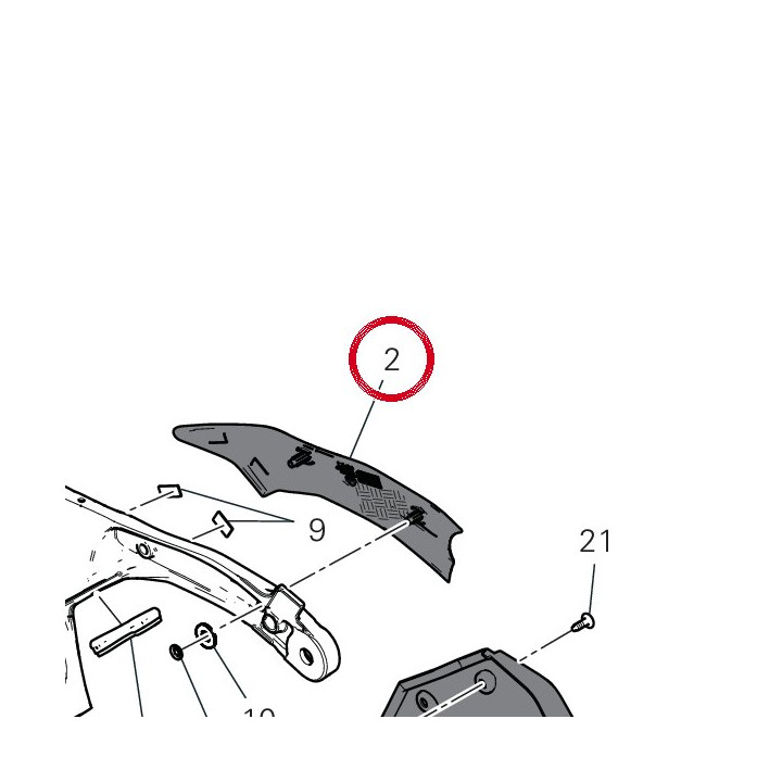 Couvercle gauche 48217701BA — réf. 48217701BA | Ducati Store