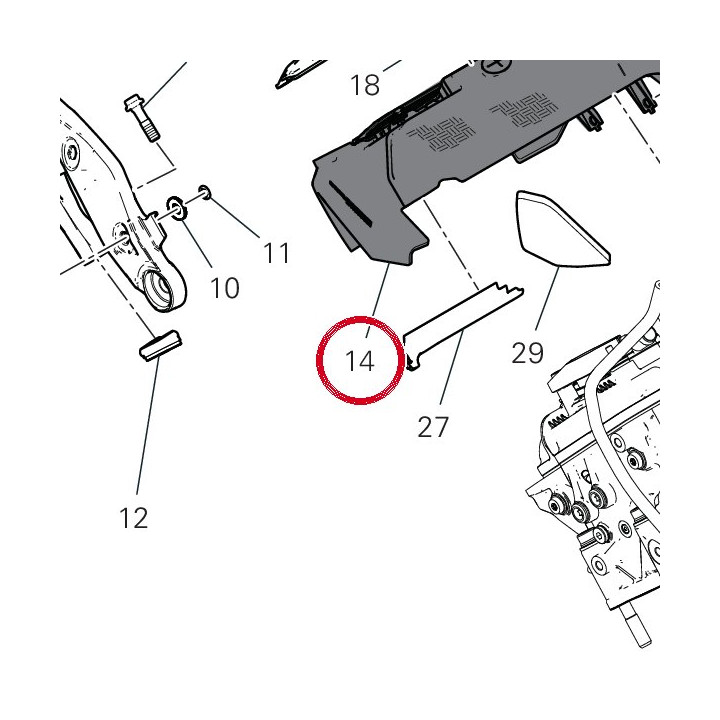 Carbon rear head cover — réf. 4601S521CA | Ducati Store