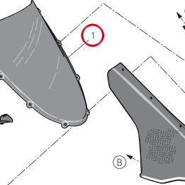 Pare-Brise complet noire — réf. 48711531AC | Ducati Store