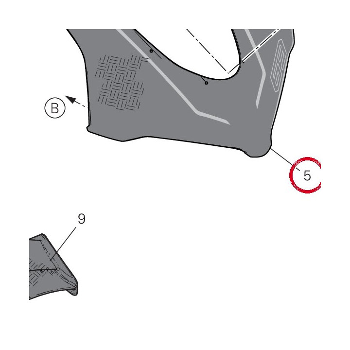 Cupolino superiore carbone — réf. 48114943BA | Ducati Store