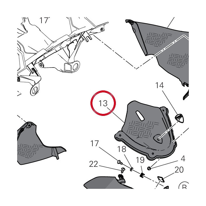 Cover cruscotto carbone — réf. 4601S602AA | Ducati Store