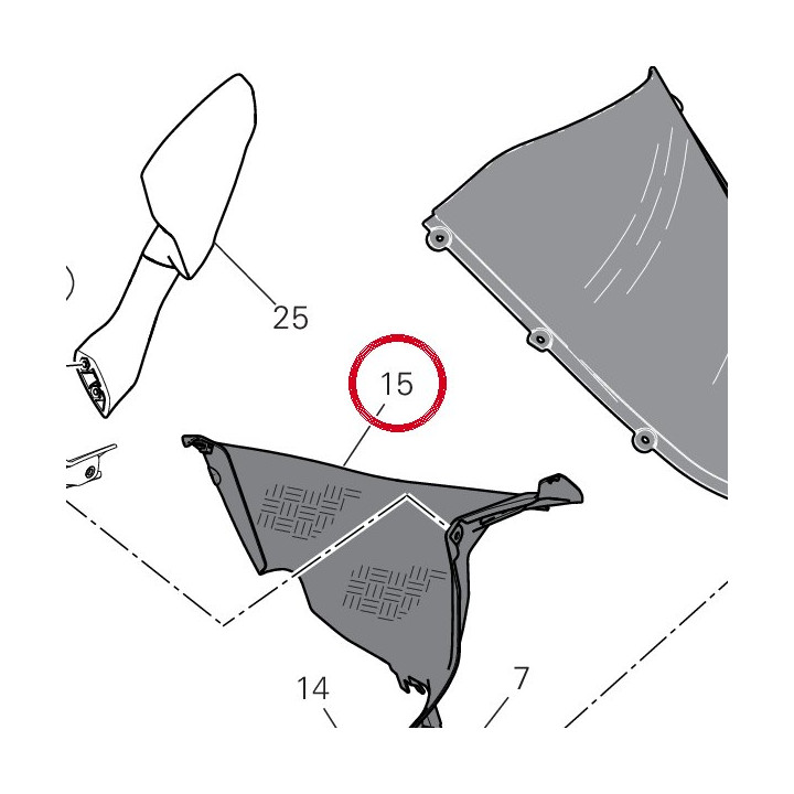 Couvercle capot gauche — réf. 4601S481BA | Ducati Store