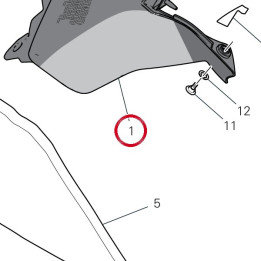 Demi-Carene supérieur — réf. 4801J102BA | Ducati Store