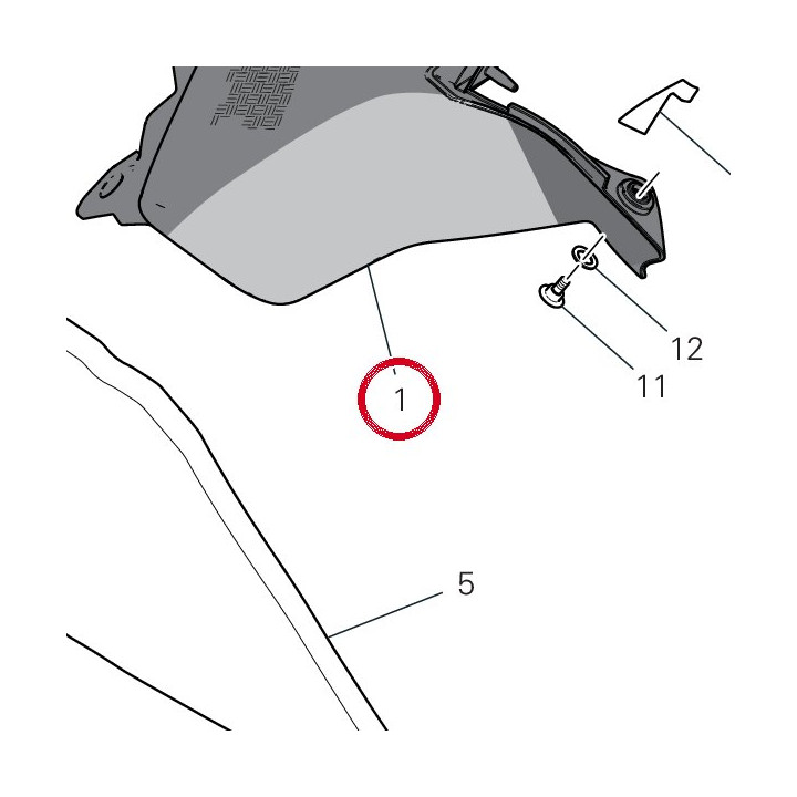 Demi-Carene supérieur — réf. 4801J102BA | Ducati Store
