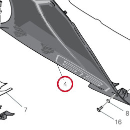Demi-Carene inférieur — réf. 4801J122BA | Ducati Store