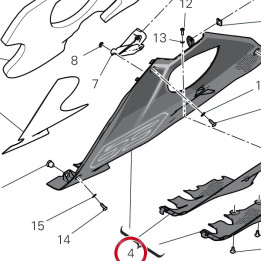 Demi-Carene inférieur — réf. 4801J113BA | Ducati Store
