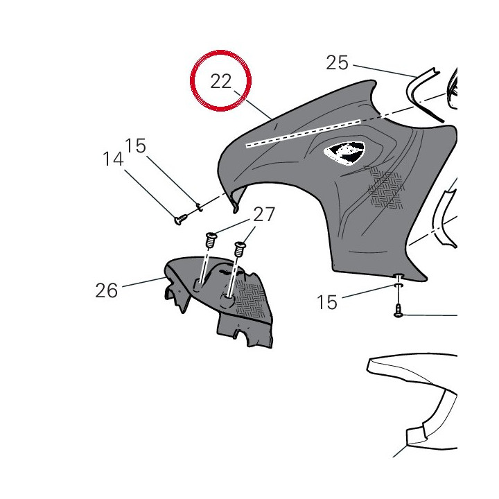 Cache réservoir carbone — réf. 4801J481BA | Ducati Store