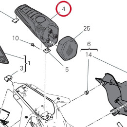 Support dossier siège — réf. 24718341BA | Ducati Store
